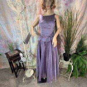 VTG 📌Dave & Johnny Satin Organza 90s Prom - Formal - Bridesmaid Lilac Gown